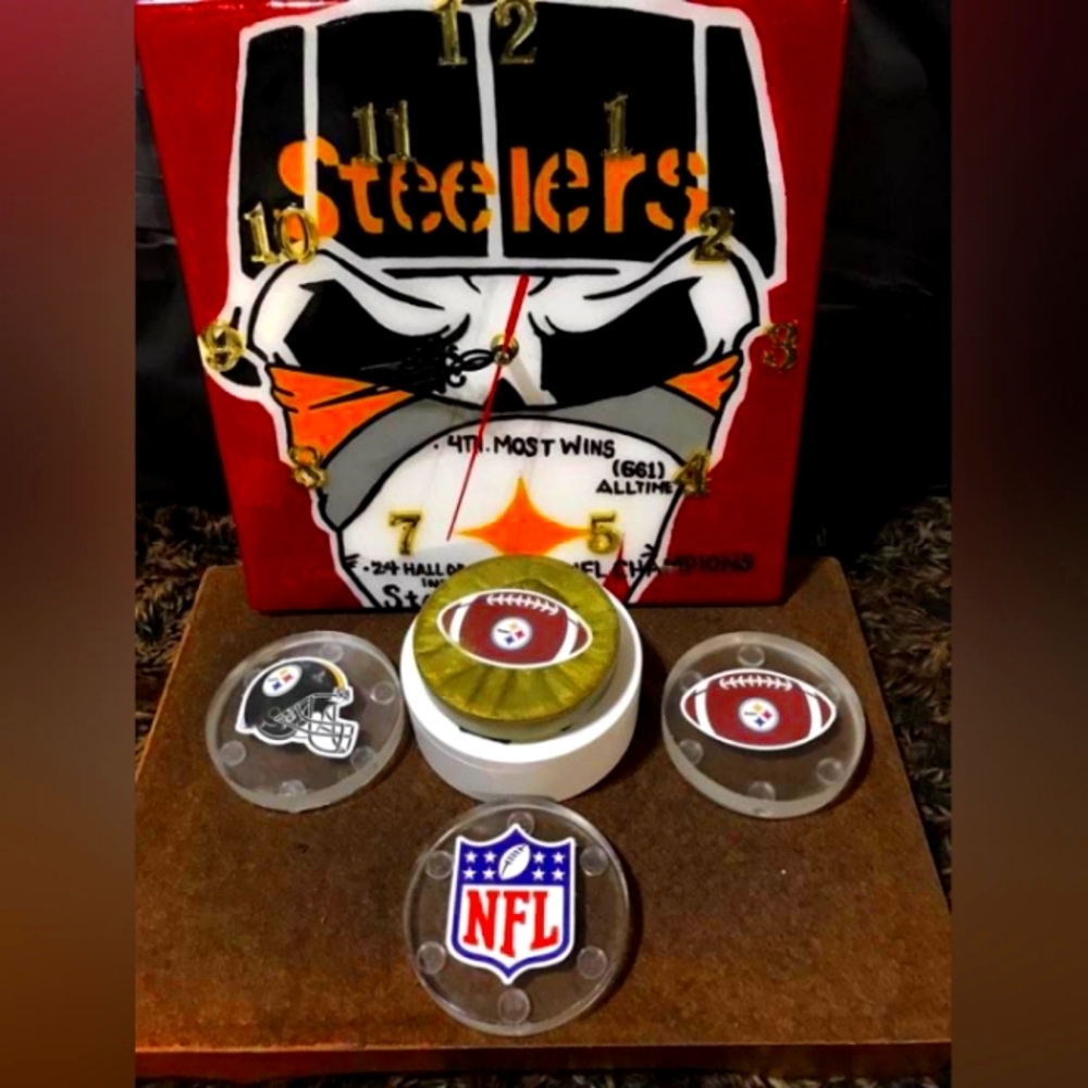 NFL Steeler clock custom made